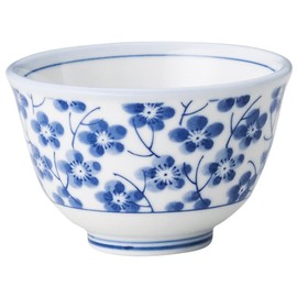 Yamashita Kogei 15027170 Porcelain Teacup Diameter 3.5 x 2.2 inches (9 x 5.5 cm) (180cc), Plum Sprinkling Anti-Sencha, Thick Mouth