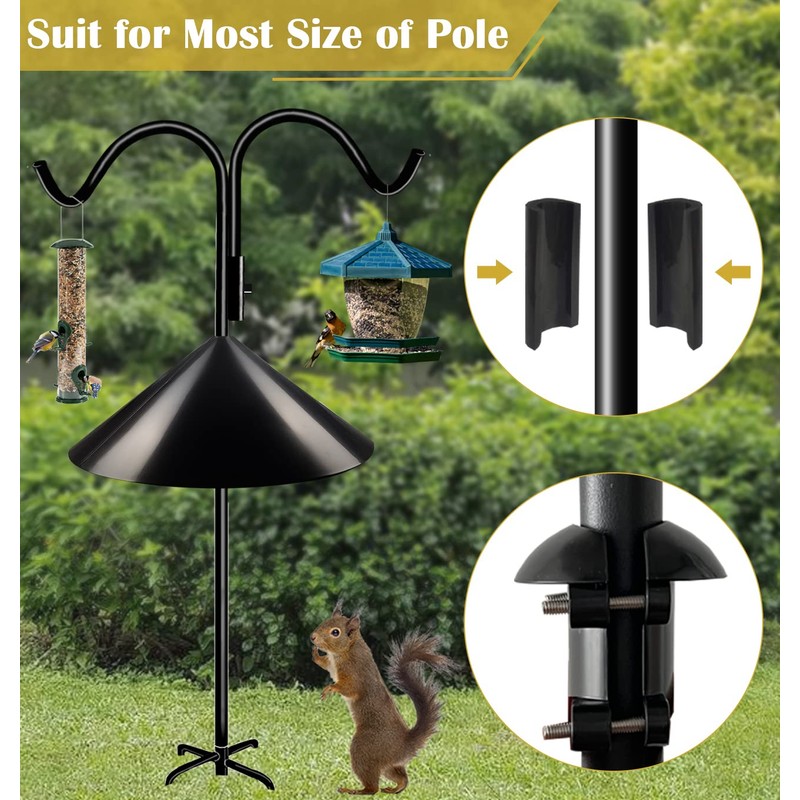 Queension 19-inch Wide Squirrel Proof Baffle,Squirrel Guard Stopper for Outside