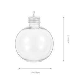 Operitacx Booze Ball Ornaments Transparent Christmas Ball, 10Pcs Food Grade Christmas Tree Baubles Balls, for Xmas Tree, Wedding, Party Decoration and Various Use 250ML