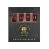 Uñas postizas de color rojo burdeos para prensar - Uñas