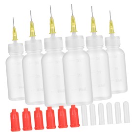 CORHAD 6sets Precision Squeeze Bottles Glue Applicator Bottles Fine Tip Nozzles for Precise Liquid Dispensing for Crafting Projects and Repairs