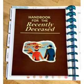Handmade Beetlejuice "Recently Deceased" Two-Sided Dashboard 4 use w BIG Happy Planner-