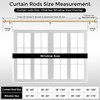 Extra Long Curtain Rods for Windows 72 to 144 Inch,