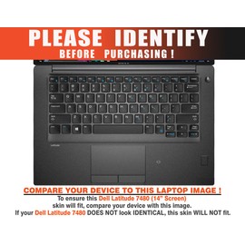 Decalrus - Protective Decal for Dell Latitude 7480 (14" Screen) Laptop Black Texture Snake Pattern Skin case Cover wrap SNKdellLatitude7480Black