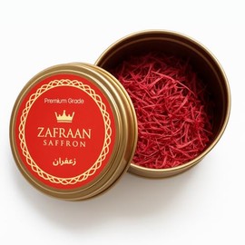 Zafraan Premium Afghan Saffron – Pure Red Super Negin ISO 3632 Grade A+, Hand-Harvested Threads, All-Natural, Gift Jar for Cooking, Tea, Baking, and Gourmet Recipes (2g)