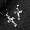 Scddboy Yin Yang Necklace for Men Women Stainless Steel Cross