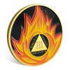 3 Year Sobriety Coin Flames Sobriety Chip AA Coins and