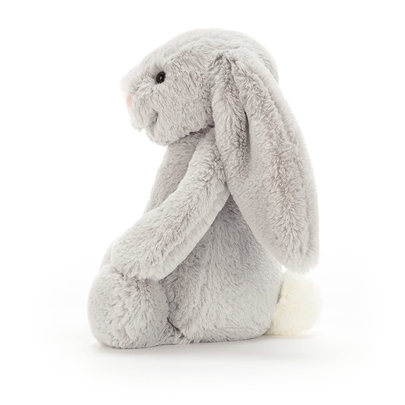 Jellycat Bashful Grey Bunny Stuffed Animal, Medium 12 inches -