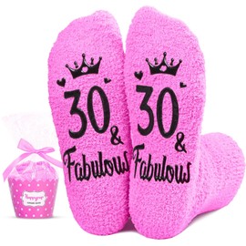 HAPPYPOP 30th Birthday Gifts for Women - Socks for 30 Year Olds for Her