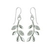 LaTisoro 925 Solid Sterling Silver Cubic Zirconia Olive Branch Dangling