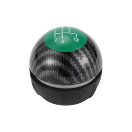 TUCKBOLD 5 Speed Manual Shift Knob for Fiat 500 Durable | Front Automotive Gearbox Stick Shifter Lever Knob Black Green Plastic Faux Leather 1 Pc