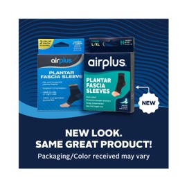 Airplus Plantar Fascia Sleeve Provides Heel and Arch Support, For Men and Women, Large-Extra Large