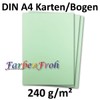 25 DIN A4 Papier-bögen Planobogen - mintgrün (Grün) - 240
