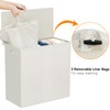 WOWLIVE 180L Laundry Hamper with Lid 3 Section,Large Laundry Basket