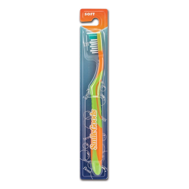 SmileGoods Y321 Youth Toothbrush, 32 Tuft, Soft Bristle, Individually Packaged