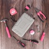 XTDMJ 24 Pieces Pink Tool Set, Household DIY Tool Set,