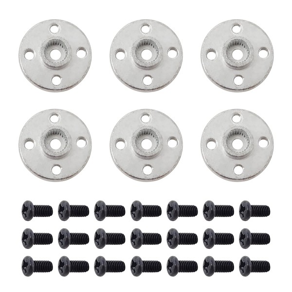 Honbay 6PCS Metal Servo Arms Horn Aluminum Round 25T Standard Servo Disc with Screw for RC Robot Boat Car Airplane Hop-up Parts