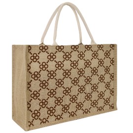 Hibala Woven Large Beach Bag Straw Bag Beach Tote Handmade Weaving Shoulder Bag Tassel Bag Handbag (Classic Pattern)