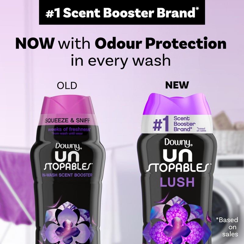 Downy Unstopables In Wash Scent Booster Beads, Lush Scent, 24