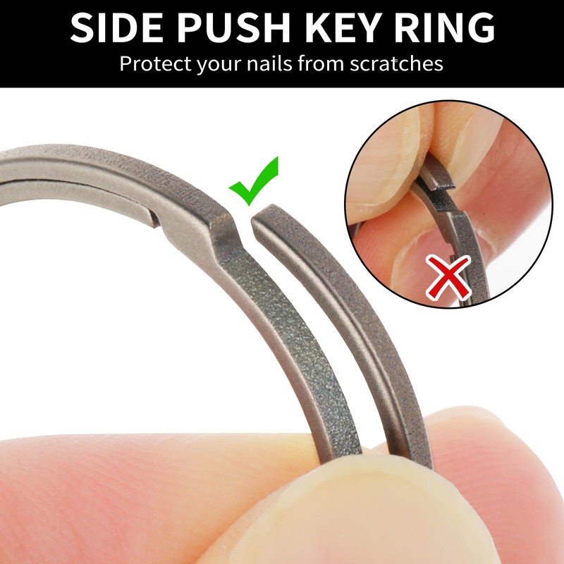 cobee 2 x Titanium Alloy Heavy Duty Key Chain Carabiner