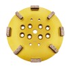 10" Pro Concrete Diamond Grinding Head disc Plate, 25Grit Curved