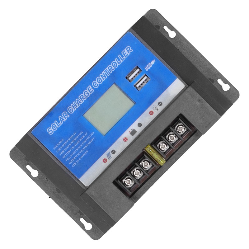 Solar Charge Controller LCD Display Dual Usb Interface Durable Solar