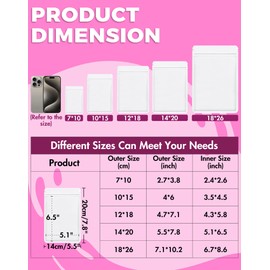 FireKylin 100 Pack Resealable Packaging Bags for Small Business Double-Sided Color Smell Proof Bags for Food Storage Flat Bags (White, 5.5" x 7.8")