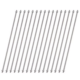 sourcing map 16 Pack 8/32 Inch M4 Threaded Rods Studs with Hex Nuts, 16 Pcs M4 Stainless Steel Fully Threads Studs Rods, 32 Pcs Fully Threaded Hex Nuts for DIY Beaded Garden Stakes (10 Inch)