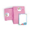 Mini notepads + gift bags / purple + stickers for