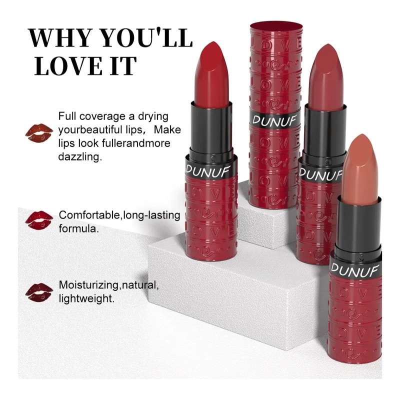 Labial Dunuf 1pc Humectante, Hidratante Y Fácil De Aplicar