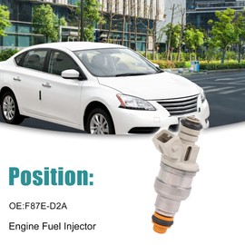 ACROPIX Car Engine Fuel Injector Replacement Fit for Ford for Ranger - Pack of 1 Silver Tone