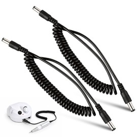 BAZEITFLOW Cable de Repuesto para Taladro de Uñas Cable Flexible de Cc Resorte 2 Piezas para Mango de Pulidora Accesorio Compatible para Equipos de Manicura Profesional en Salón