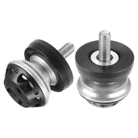 VekAuto 1 Pair of Swing Protectors, 8 mm M8 x 1.25 CNC Swing Protectors Slider Stand Universal for Motorcycles, Durable Aluminium Alloy, Silver and Black