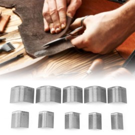 Leather Corner Trimmers Set, 10PCS/Box 10 Sizes Leather Corner Punch Cutter DIY V-Shaped Leather Wallet Corner Trimmer for Wallet Belt Handmade DIY Leather Craft Tools