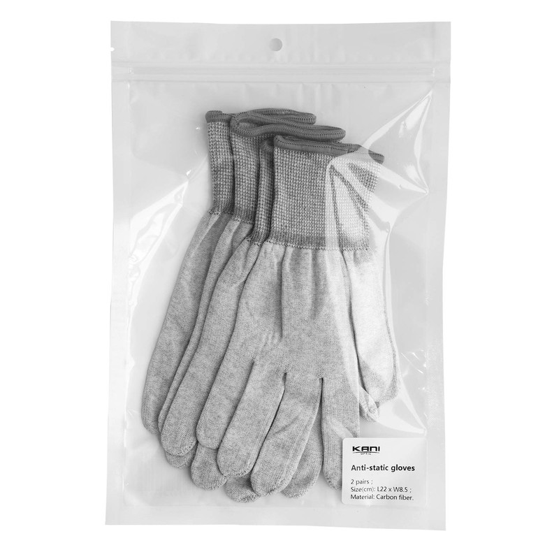 KANI 806055 Maintenance Supplies, Anti-Static Gloves, 2 Pairs, For Precision