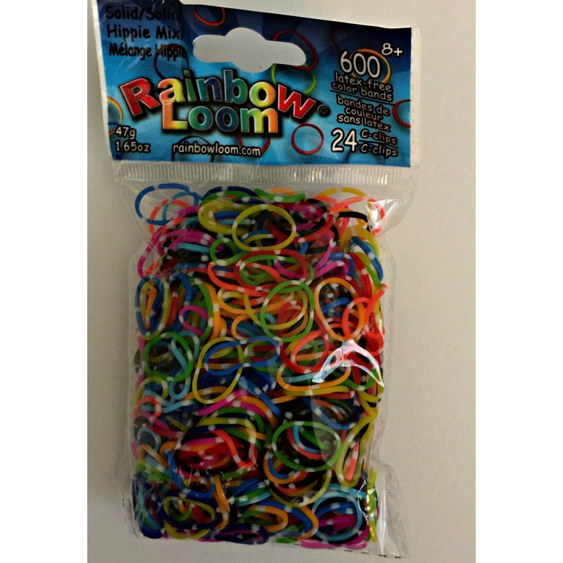 Hippie Mix Polka Dot Multi-Colored Rubber Bands Refill - 600