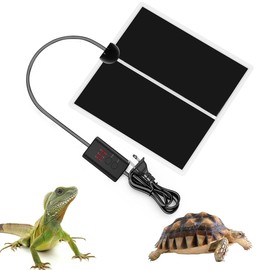 Menetop 2024 Edition Reptile Heater, 3 Temperature Adjustment, Mat, Amphibian Breeding, Heating Small Animals, Heat Retention, Heating Sheet, Adjustable Temperature 35-55 Type, Hibernation Protection