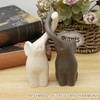 2 Pcs Loving Elephant Statue, 7inch Elephant Couple Figurine Modern