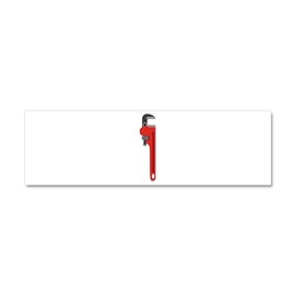 CafePress Pipe Wrench Plumber Tool Car Magnet 10 X 3 10" x 3", Bumper Magnet