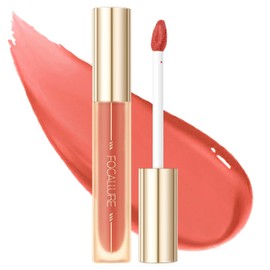 FOCALLURE Glasting Water lip Tint,Non-Sticky Long Lasting Liquid Lipstick,High Shine,Vivid 16 Colors,Glossy Finish Lipgloss for Daily Use