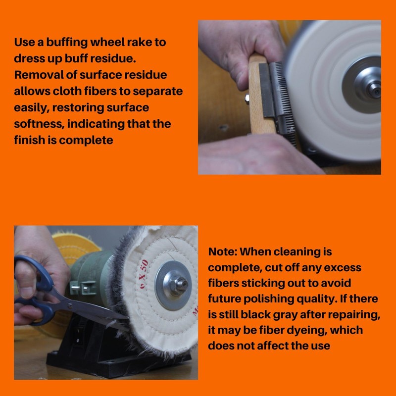 Amacupid Cotton Buffing Wheel Kit 6 inch. for Bench Grinding