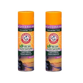 Arm & Hammer Fresh Scentsations Carpet & Room Odor Eliminator Spray, Island Mist, Vacuum-Free Foam, Just Spray and Walk Away, 15 oz (Pack of 2)