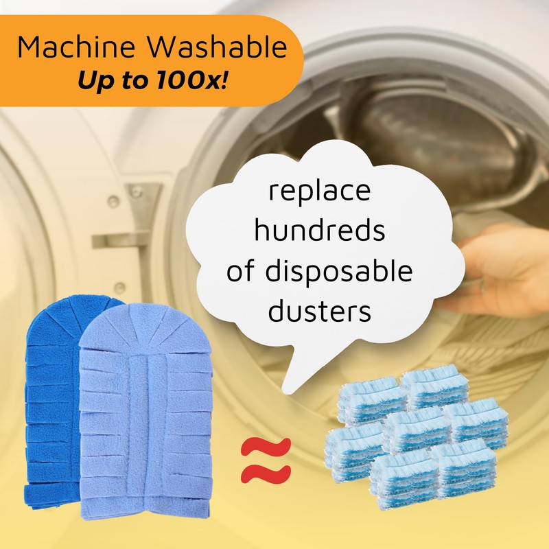 Flammi 360° Fleece Duster Refills for Swiffer, Reusable Duster Refills