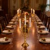 5 Arms Metal Candelabra Gold Candle Holder Modern Decorative Centerpiece