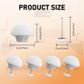 RYHHH 4 PCS Mushroom Duvet Clips, Duvet Clips To Keep Duvet In Place,Non-Slip Duvet Cover Clips,Duvet Snap Fasteners,To Keep Duvet In Place,For Blanket Bed Sheet, Bedding Accessories (White)