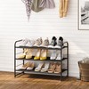 Simple Trending 3 Tier Stackable Shoe Rack, Expandable Adjustable Fabric