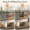 RoyalCraft Farmhouse Entryway Table with Storage and Sliding Barn Door,