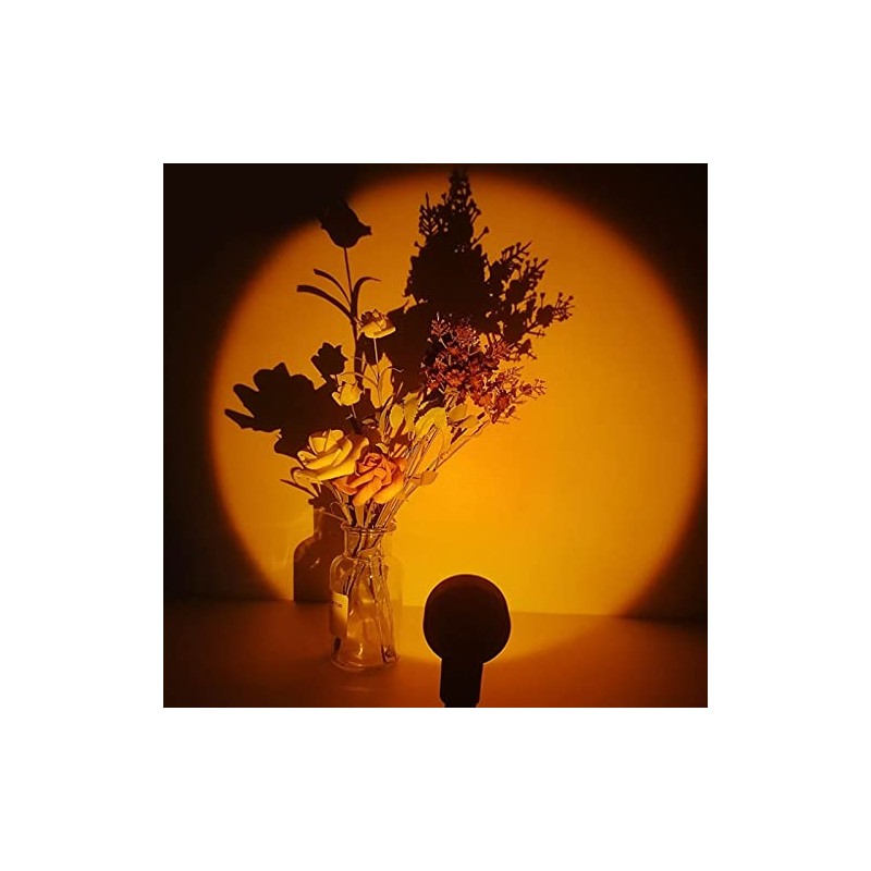 LED Sun Sunset Rainbow Projector Atmosphere USB Night Light Lamp