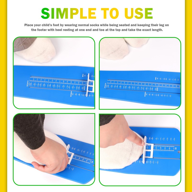 Keadic US Standard Foot Measurement Device, Feet Length Measuring Ruler,