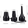 Black Inflatable Pump Adapter Plastic Nozzle Pump Nozzle Head Air